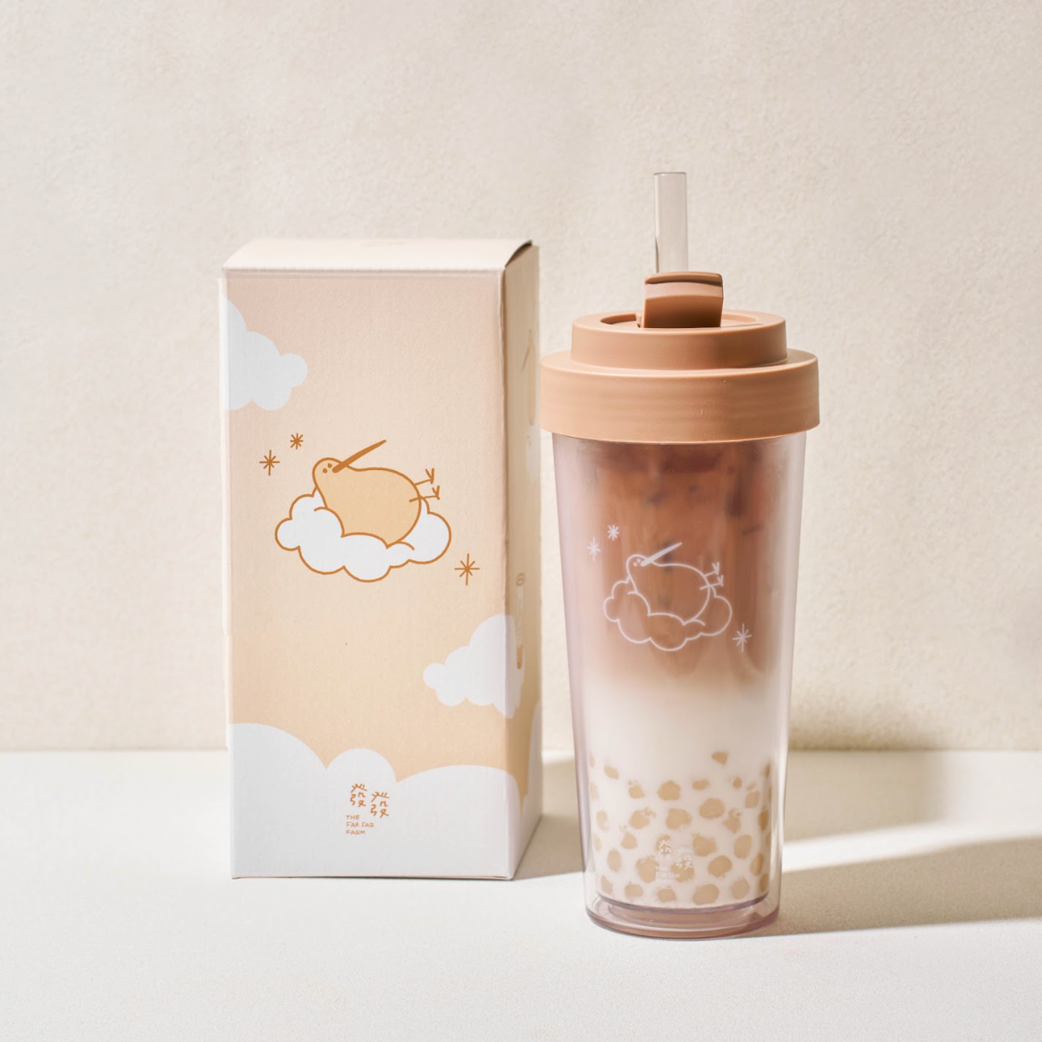 奇異鳥透明雙層環保隨行杯